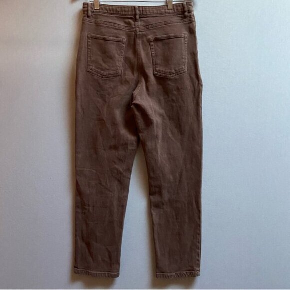 Wilfred Free Aritzia brown high rise denim jeans Sz 10 - Picture 2 of 12